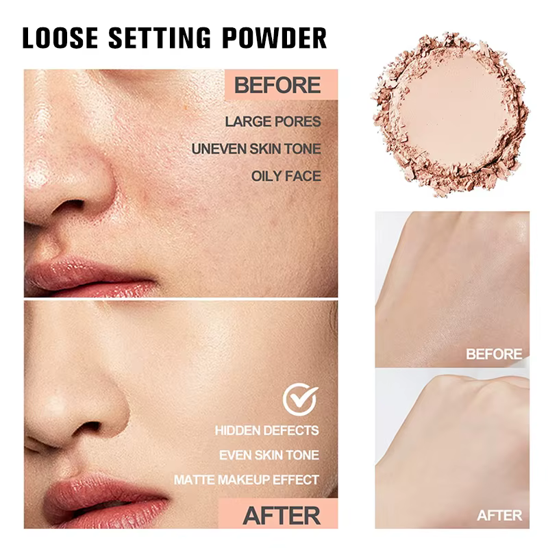 Poudre de maquillage naturelle pour le visage