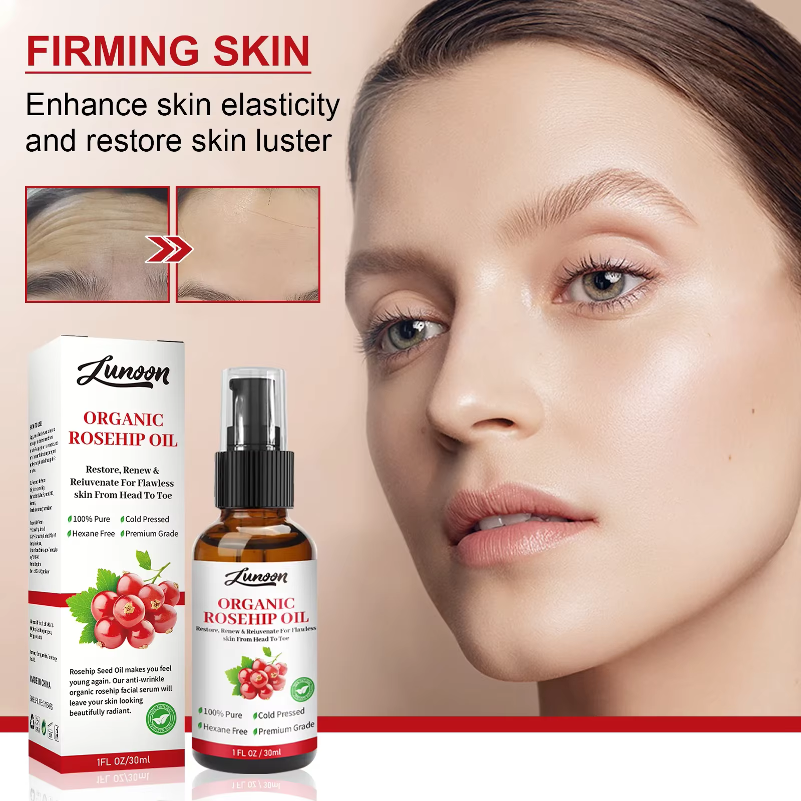 Huile essentielle de rose musquée hydratante