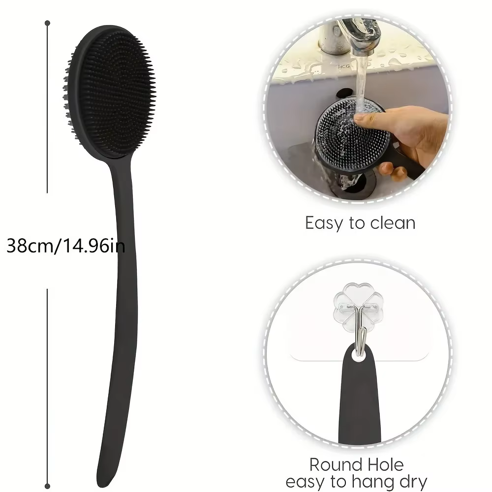 Brosse exfoliante douce pour le dos en silicone