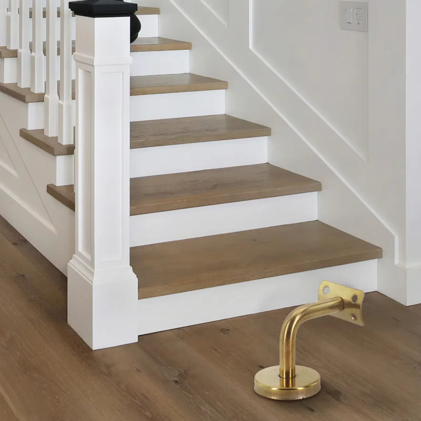 Support de bannister de main courante en acier inoxydable, rail d'escalier, quincaillerie de meubles montés au mur, 60x60mm, 1 pièce