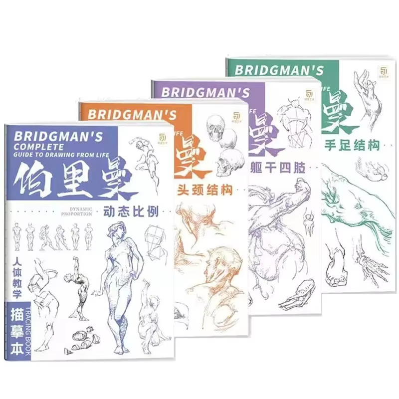 Guide complet de Bridgman pour dessiner de la vie, croquis de traçage, tutoriel peint à la main, livre de pratique de copie, livres de pratique de brouillon