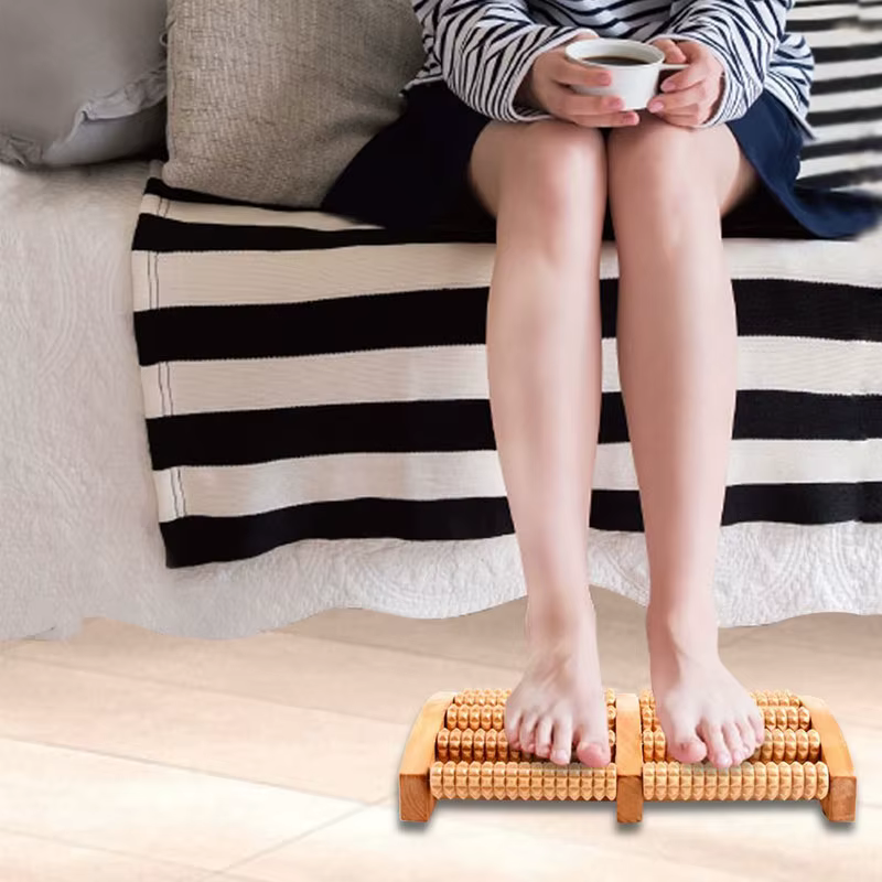 BYEPAIN rouleau de Massage des pieds en bois réflexologie pour le Stress Fitness soins de santé masseur