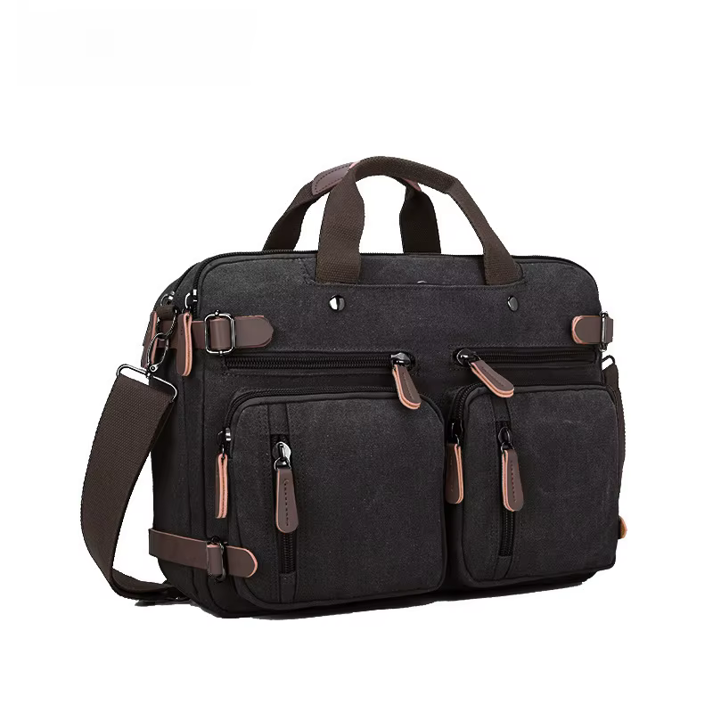 Porte-documents, sac à main, sac bandoulière, sac pour ordinateur de grande capacité, sac de voyage décontracté, sac à dos multifonctionnel en toile