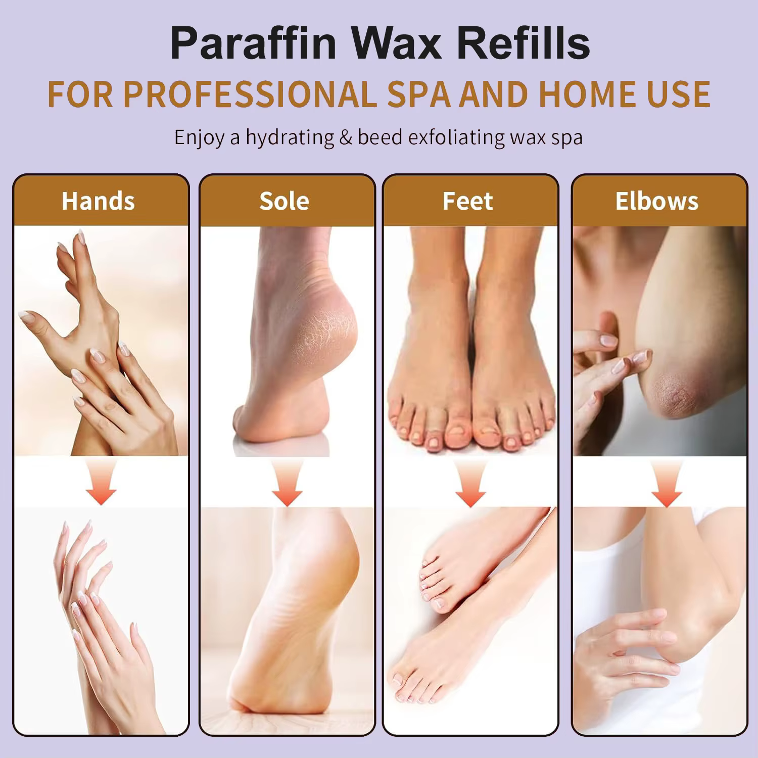 Cire de paraffine pour soins des mains et des pieds