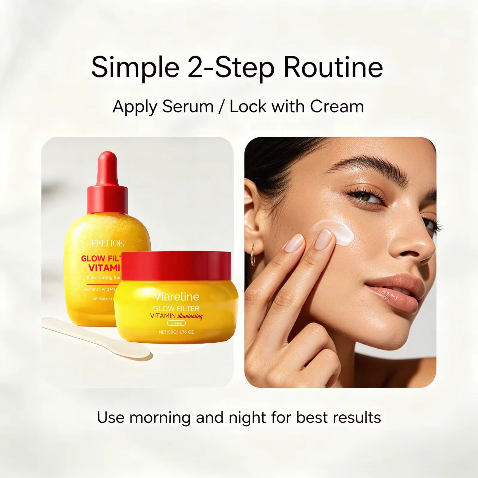 Ensemble Sérum et Crème Illuminants à la Vitamine Glow Filter 30ml