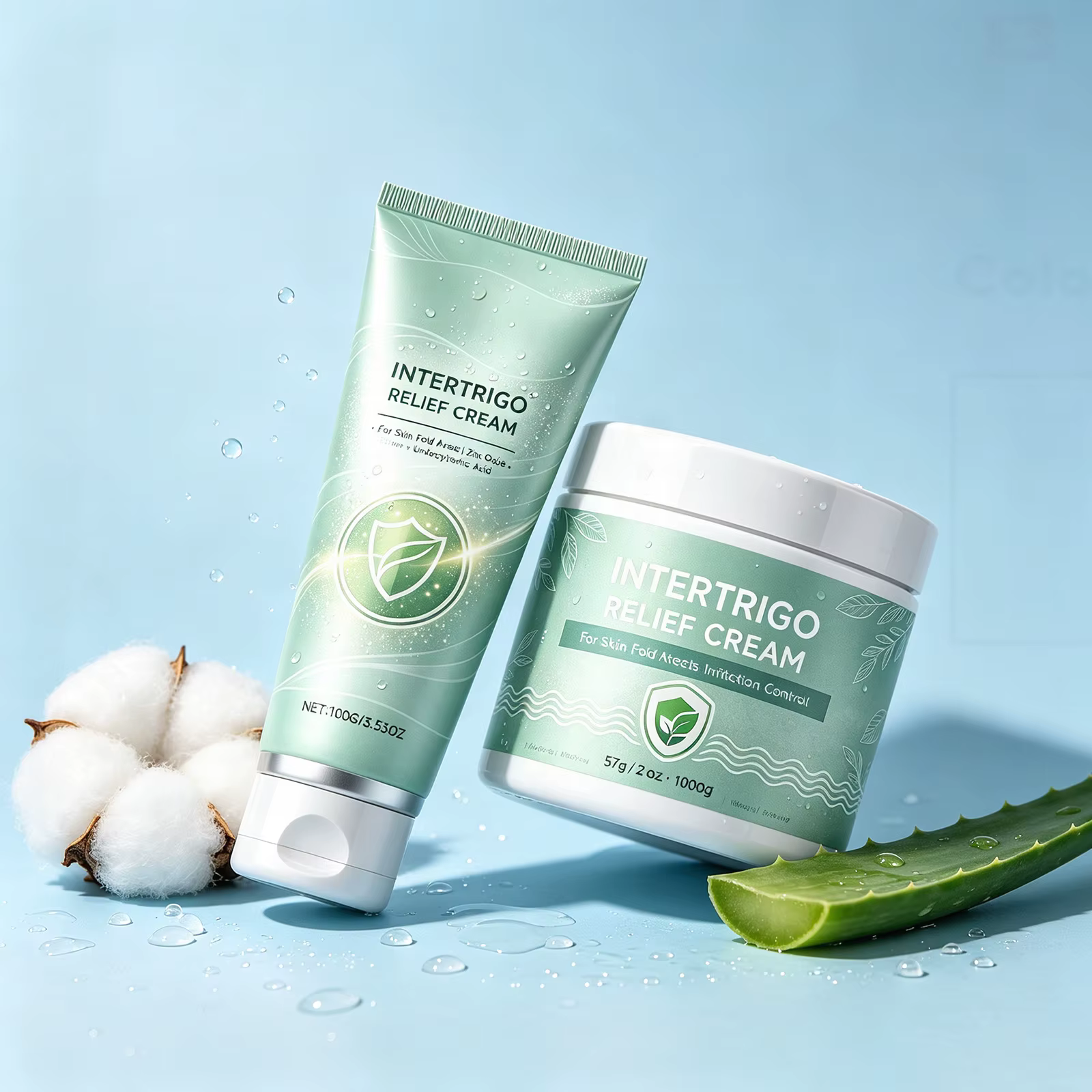 Crème Apaisante Intertrigo 57g/100g à l'Oxyde de Zinc et à l'Acide Undécylénique pour le Soin des Pli Cutanés