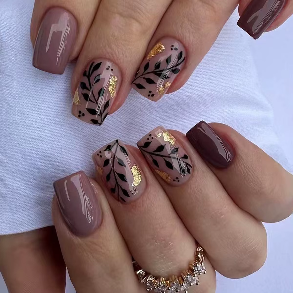 Faux ongles français dégradés