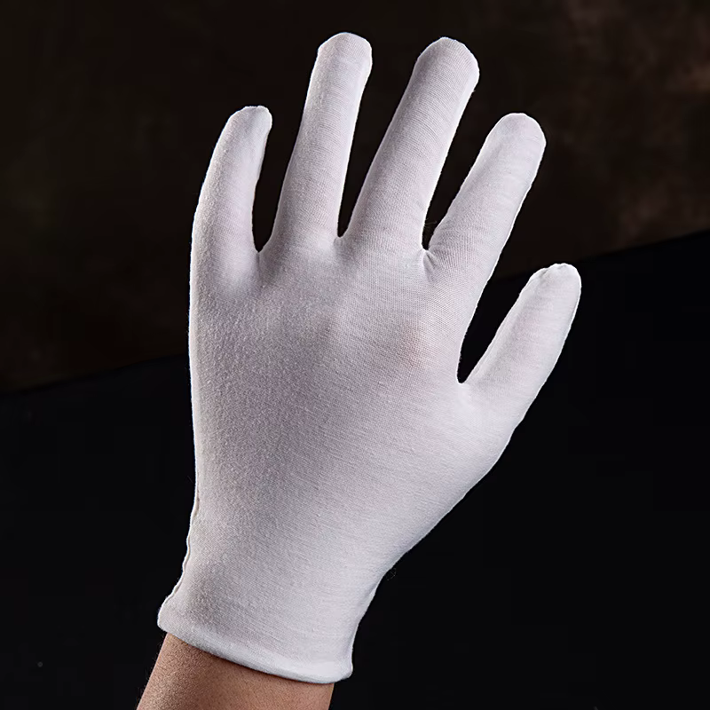 Lot de 6 gants en coton blanc pour l'eczéma et les mains sèches