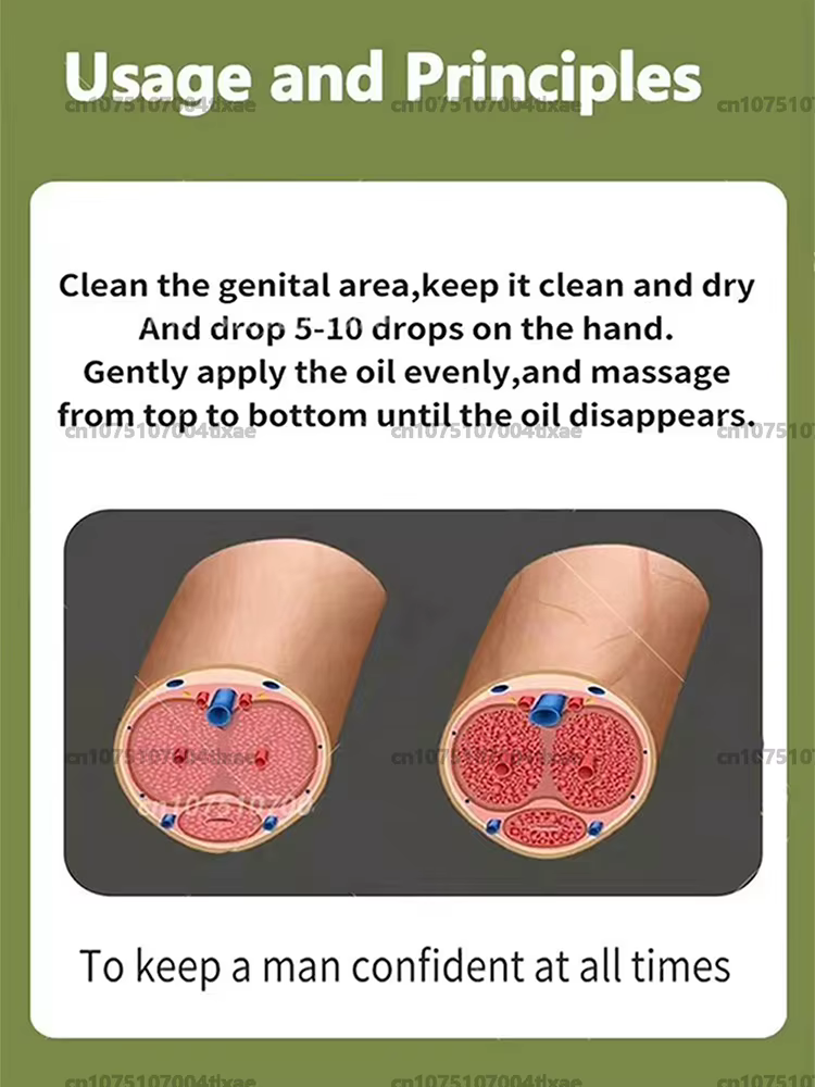 Huile essentielle pour massage du pénis