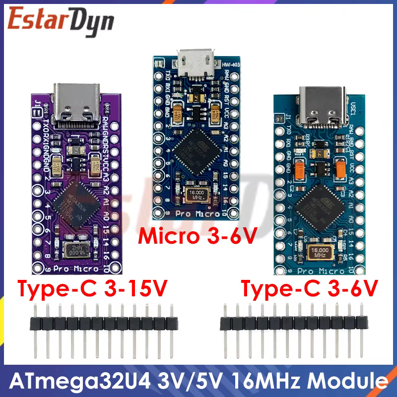 Module USB MICRO/TYPE-C ATMEGA32U4, carte 5V 16MHz pour contrôleur ATMEGA32U4-AU/MU Pro-Micro, remplace Pro Mini