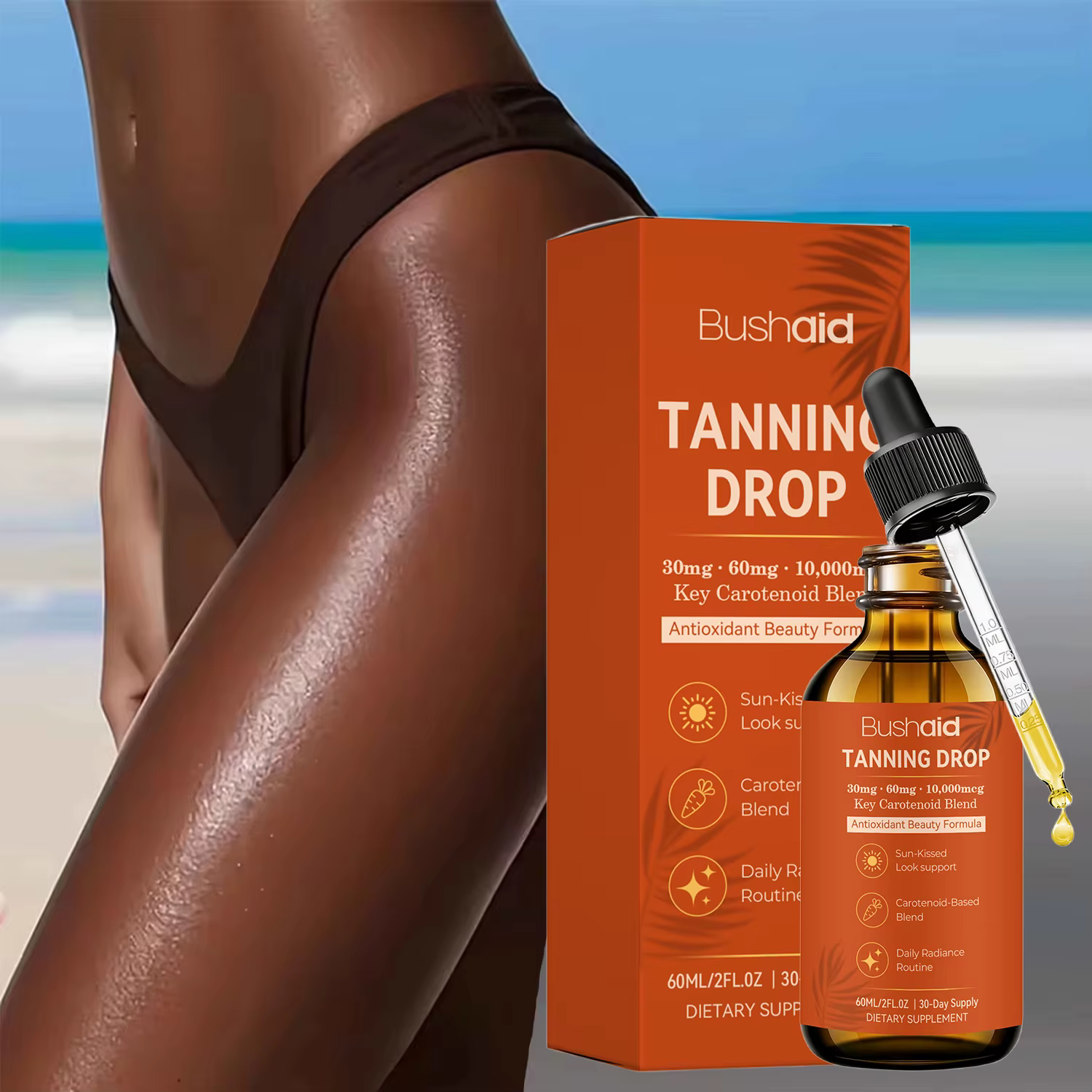 Gouttes de bronzage progressif en spray