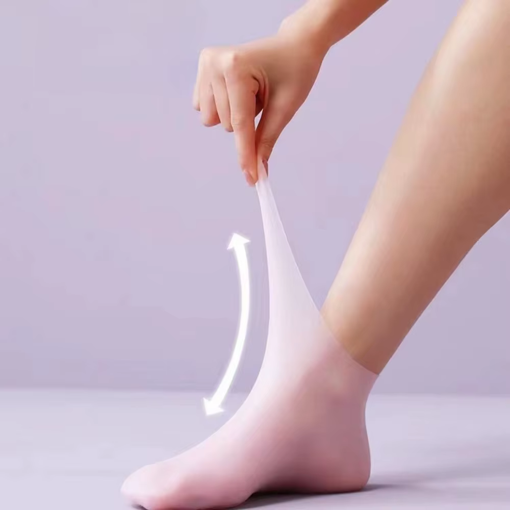 2 paires de chaussettes en silicone pour le soin des pieds