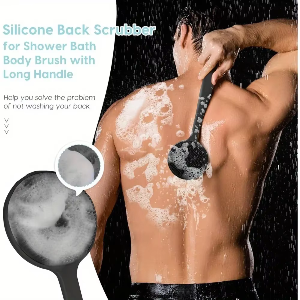 Brosse exfoliante douce pour le dos en silicone