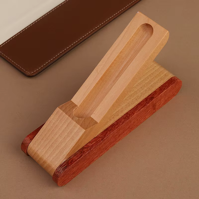 Boîte à stylos en bois naturel faite à la main, étui à crayons en bois, stylo plume portable, évaluation, stockage, bureau, fournitures scolaires, cadeau
