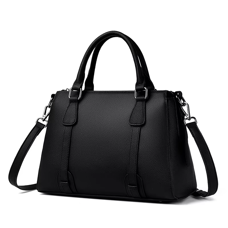 Sac pour femmes en cuir véritable, sac à bandoulière tendance et polyvalent, sac à main à bandoulière de grande capacité pour les déplacements domicile-travail