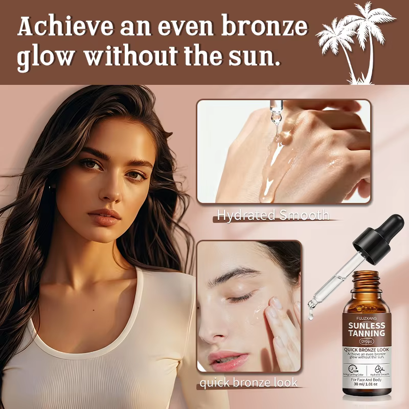 Gouttes autobronzantes 30 ml pour un éclat instantané et un bronzage du visage et du corps