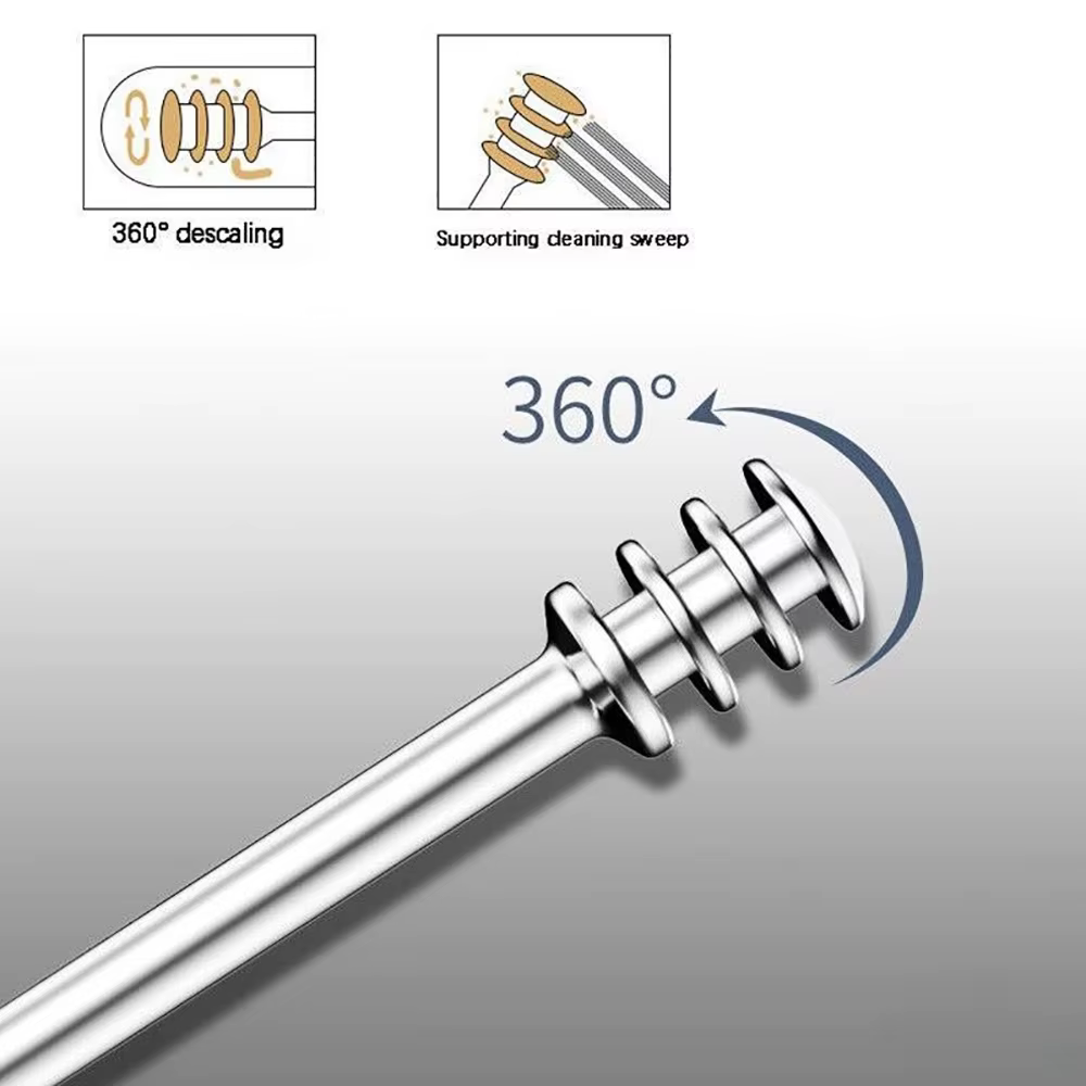 Nettoyeur d'oreille 6 pièces/ensemble cure-oreille dissolvant de cire d'oreille cuillère d'oreille Curette nettoyage d'oreille spirale cure-oreille facile élimination du cérumen Gadget de soin des ore
