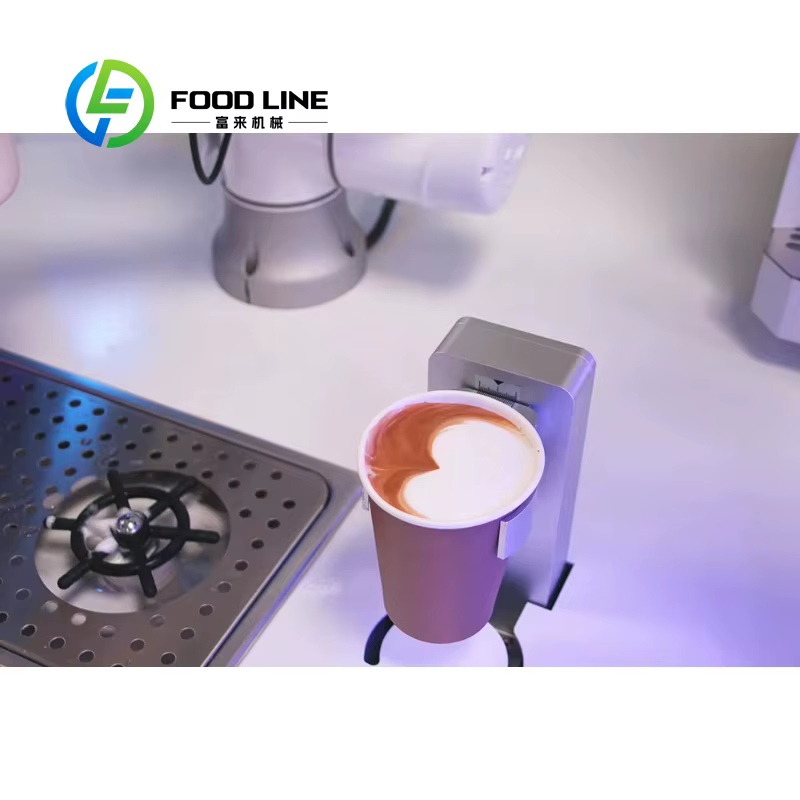 Machine à café robotisée automatique moderne et personnalisée avec fonction latte art pour les services de restauration et les cafés commerciaux