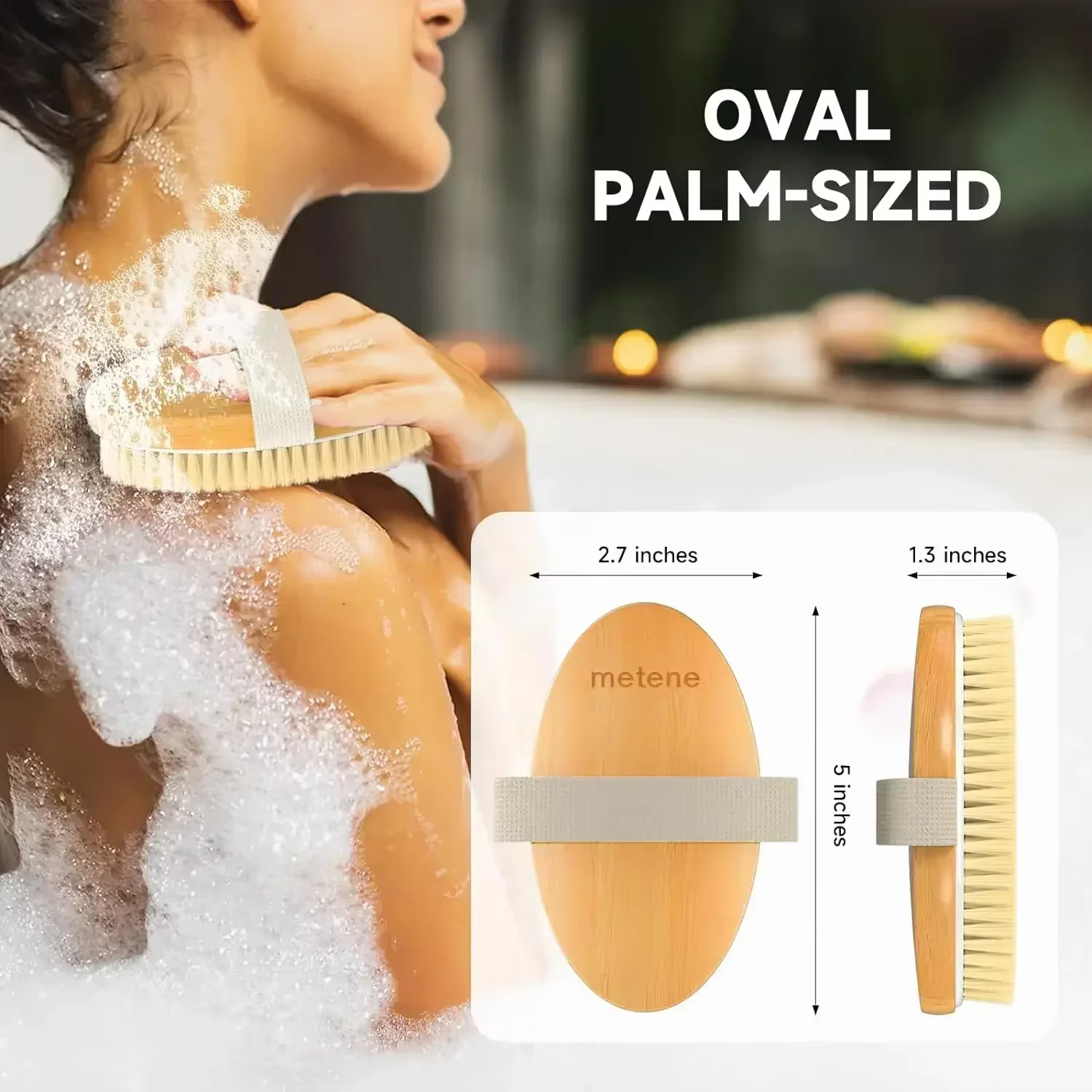 Brosse corporelle exfoliante en bois