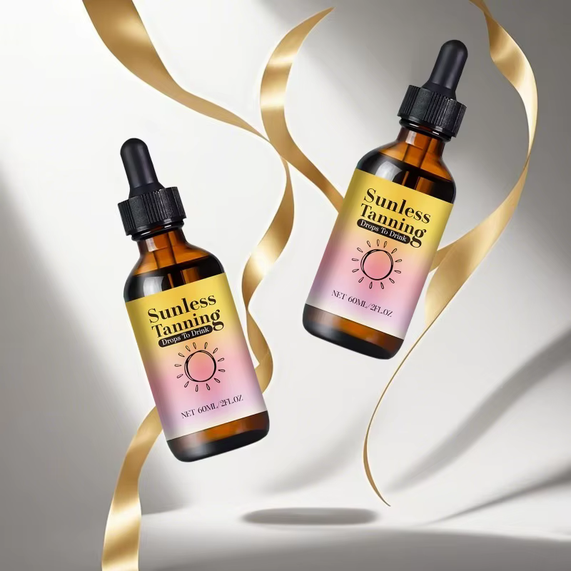 Gouttes autobronzantes 60 ml - Formule vitaminée à la bêta-carotène pour un éclat naturel sans exposition aux UV.