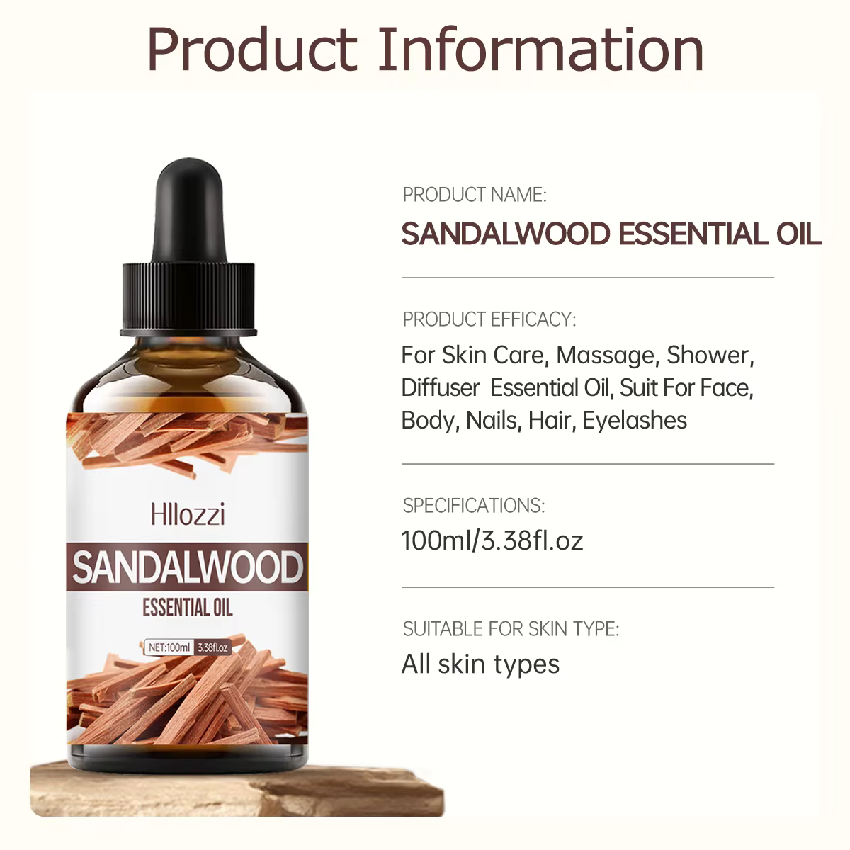 L'huile essentielle de bois de santal est utilisée pour les soins de la peau