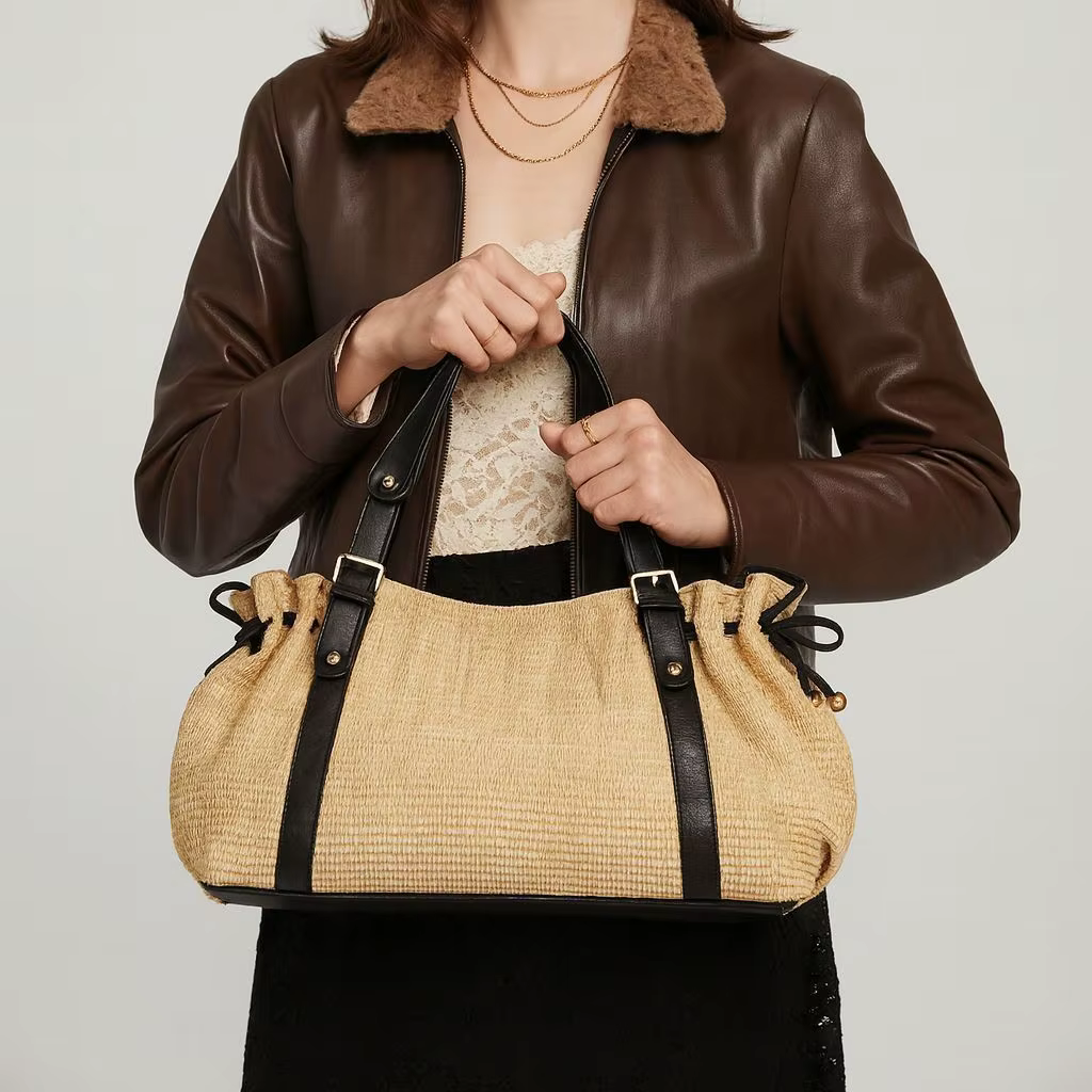 Sac à main vintage pour femme, nouveau design de luxe, sac à bandoulière pour un style quotidien, sac fourre-tout de couleur unie