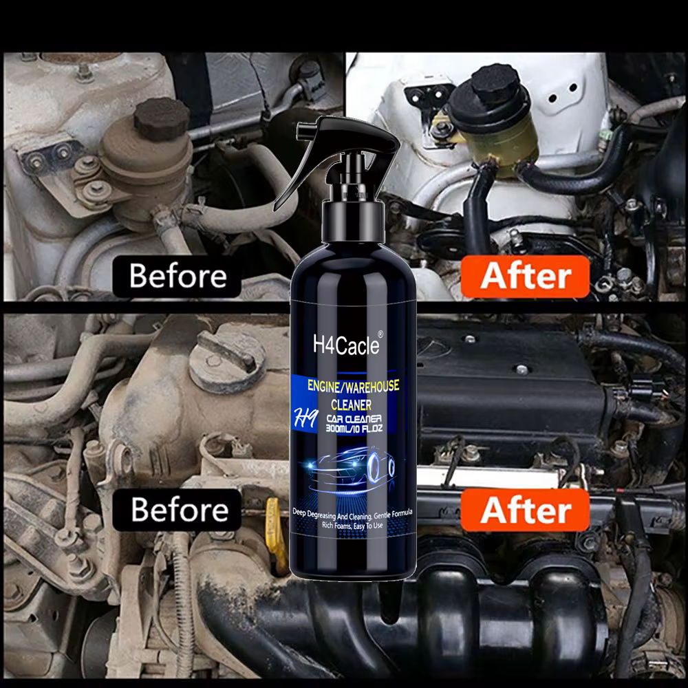 Nettoyant pour entrepôt de moteur, Spray brillant, protection du moteur, dégraissant, dépoussiéreur et huile lourde, sans rinçage, entretien de voiture