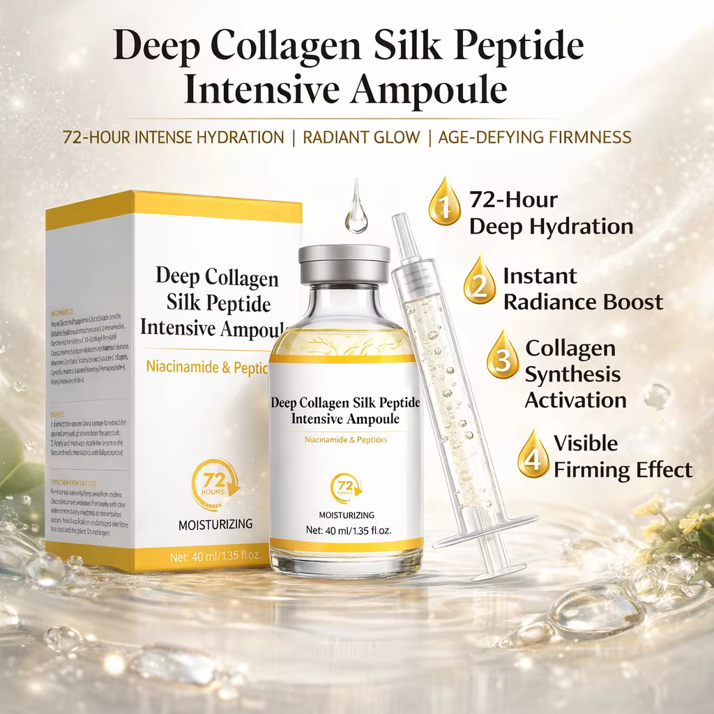 Ampoule intensive au collagène et aux peptides de soie
