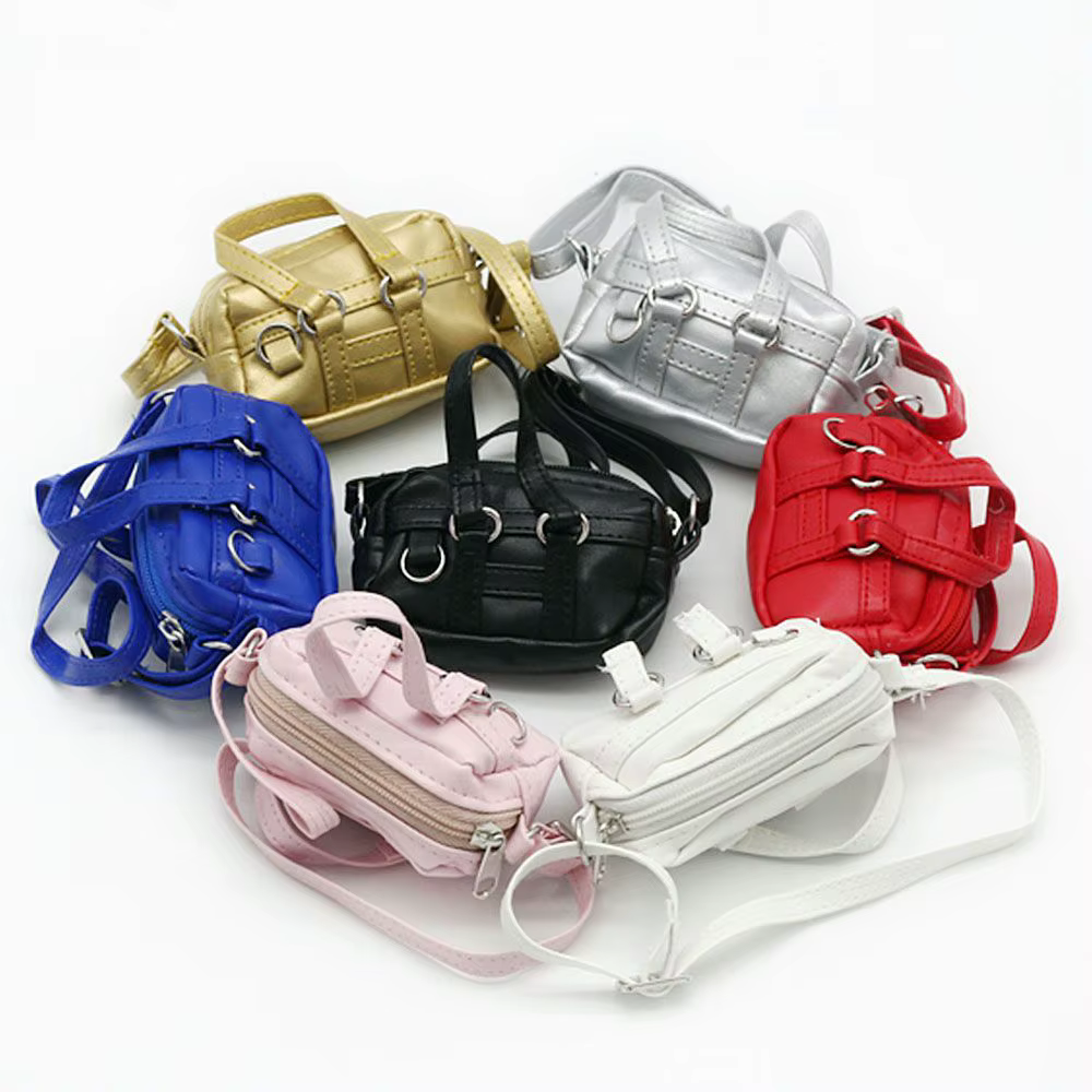 Cute Mini Handmade Doll Crossbody Bag For 1/6 1/8 BJD Handbag Shoulder Bags