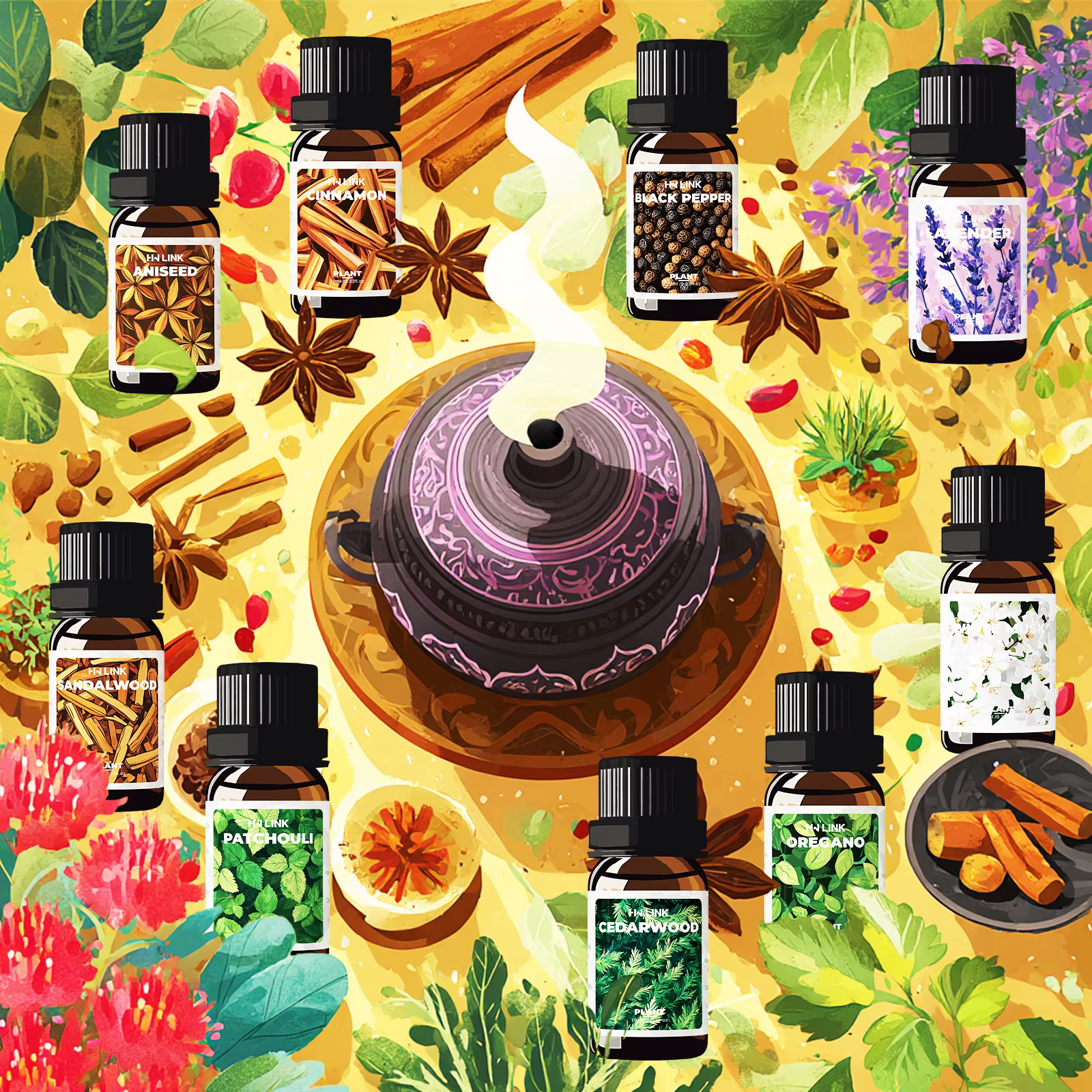 Huiles essentielles de patchouli 10 ml