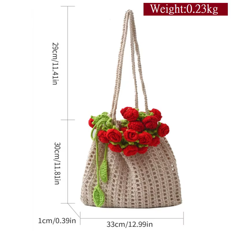 Sacs de créateurs de marque pour femmes 2025 sac à bandoulière tricoté à la main de luxe sacs à main pour dames sacs à main pochette sacs de bouquet de fleurs