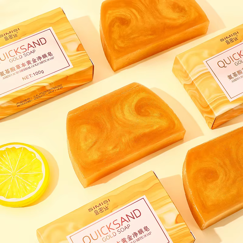 Savon huiles essentielles dorées fait à la main