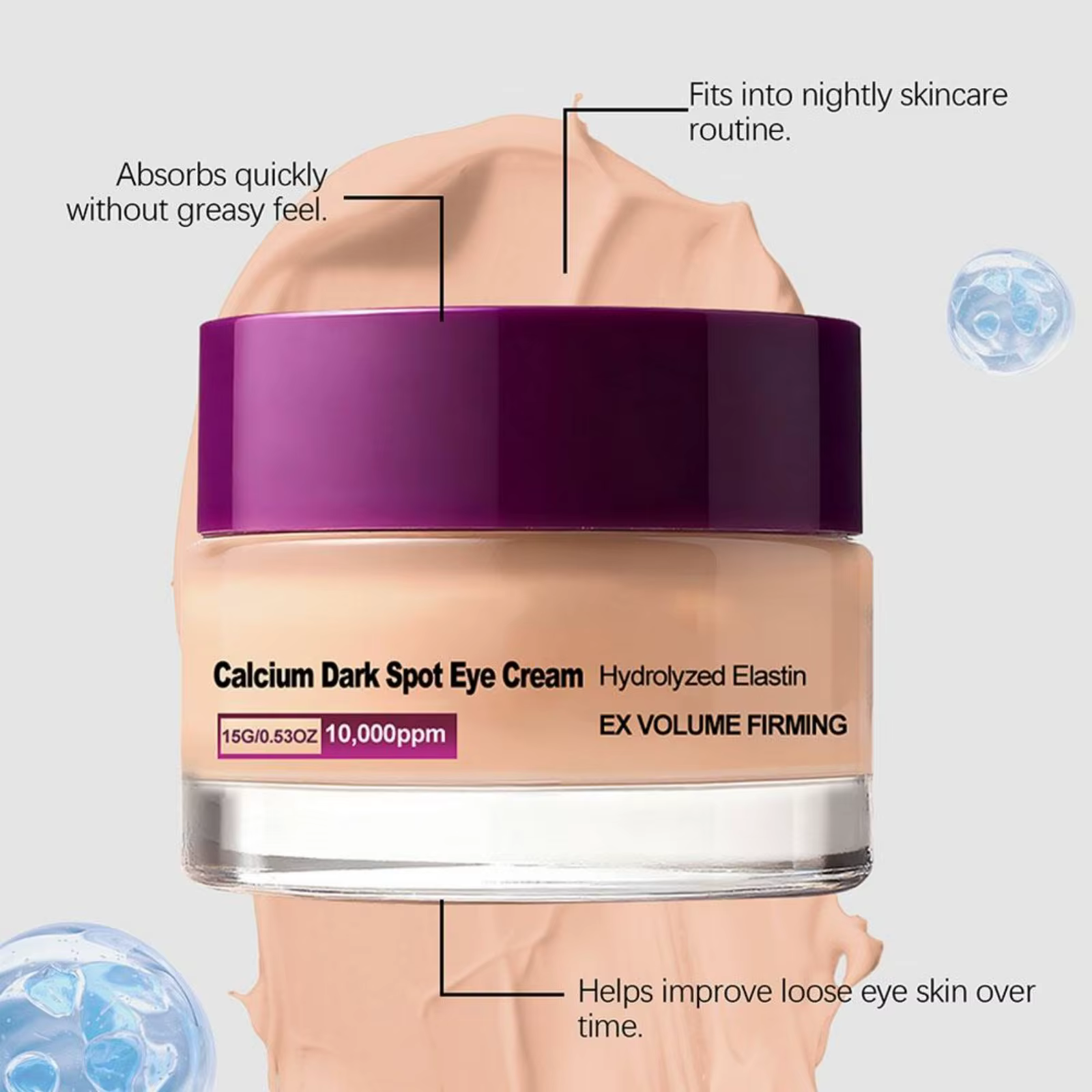 Crème Contour des Yeux au Calcium : Soin Anti-Cernes