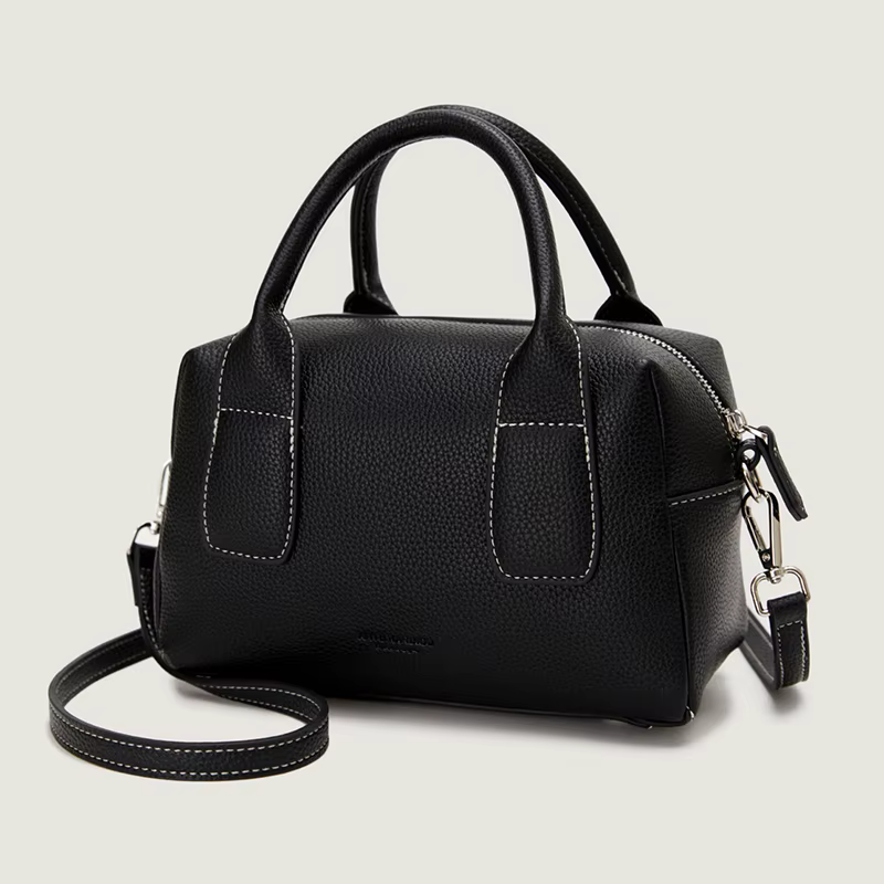 Mini sac Boston pour femme, sac à main à bandoulière simple en Pu, petit sac carré, disponible en trois couleurs, léger et polyvalent