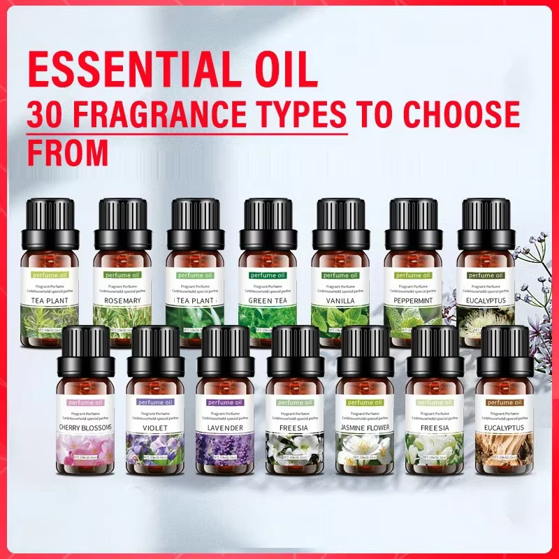 Huile essentielle végétale naturelle 10ml Eucalyptus Rose Freesia Gardenia vanille menthe poivrée 1 pièces