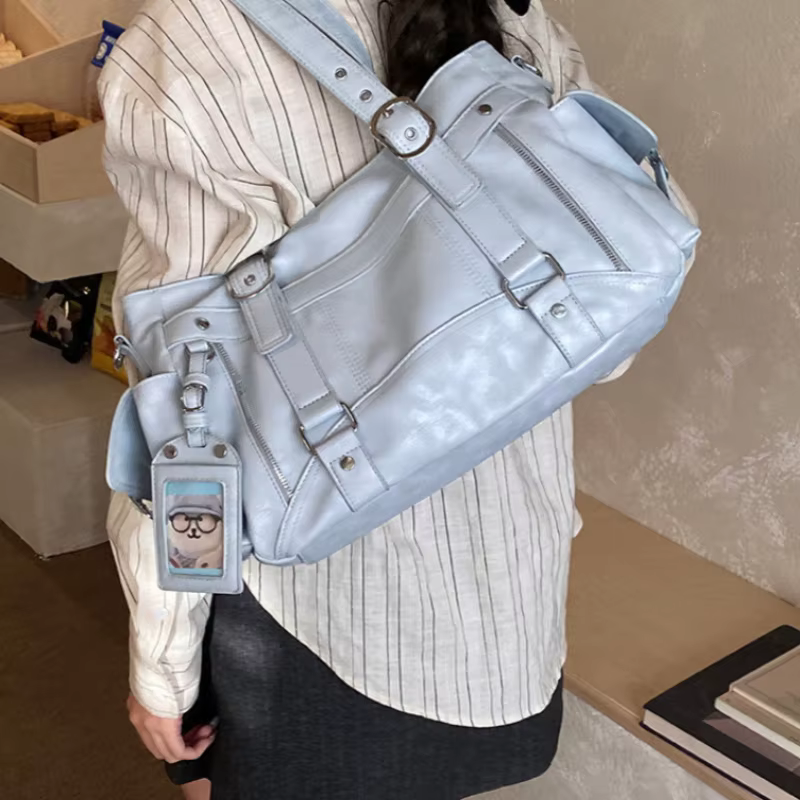 Sac fourre-tout grande capacité, style tendance doux et cool, nouvelle mode 2026, sac à main polyvalent, sac à bandoulière simple pour les trajets quotidiens