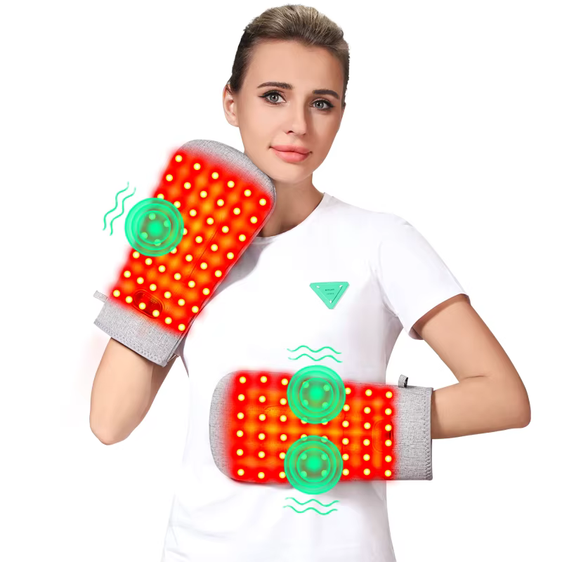Chauffe-mains chauffant enveloppant complet avec masseur de paume, lumière rouge, pour le soulagement des mains en hiver, relaxation musculaire, compresse chaude, soulagement de la douleur