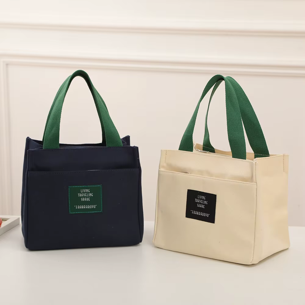 Sac en toile - Nouveau style de sac à main, boîte à lunch, porte-documents. Sac à bandoulière simple et polyvalent pour les trajets quotidiens.