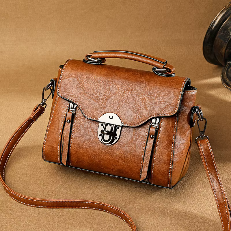 Sac bandoulière rétro tendance pour femme, petit sac carré polyvalent, sac à main et sac à l'épaule, idéal pour le quotidien, en PU souple