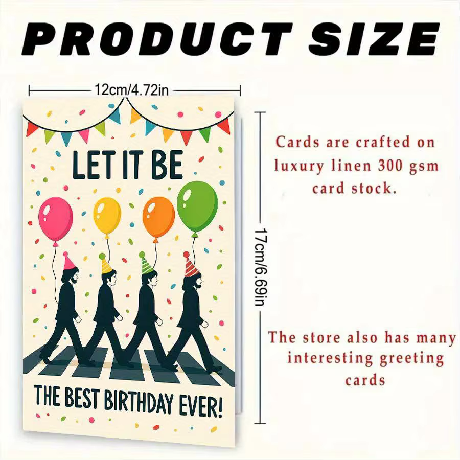 1 carte d'anniversaire « Make it » avec ballons colorés et chapeau de fête, parfaite pour les cadeaux de fête d'anniversaire entre amis