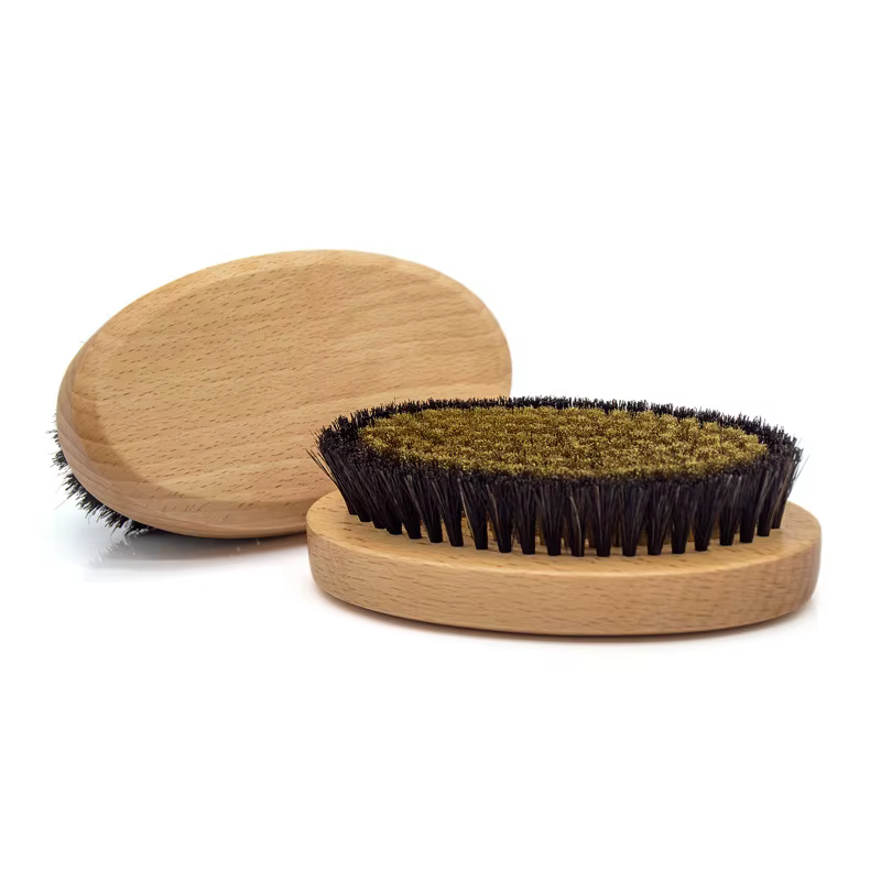 Brosse corporelle sèche en poils naturels et fil de cuivre