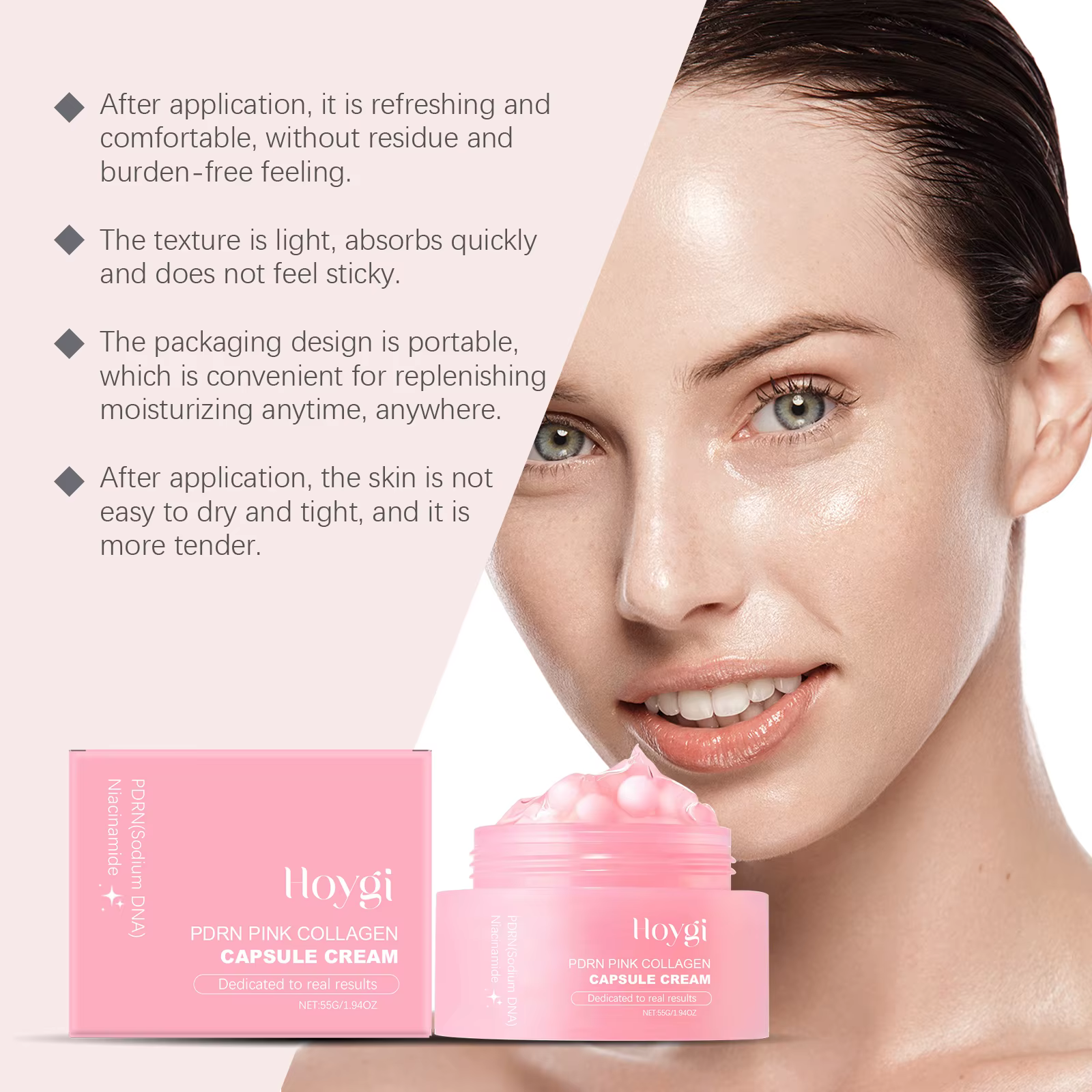 Capsule de collagène hydratante crème