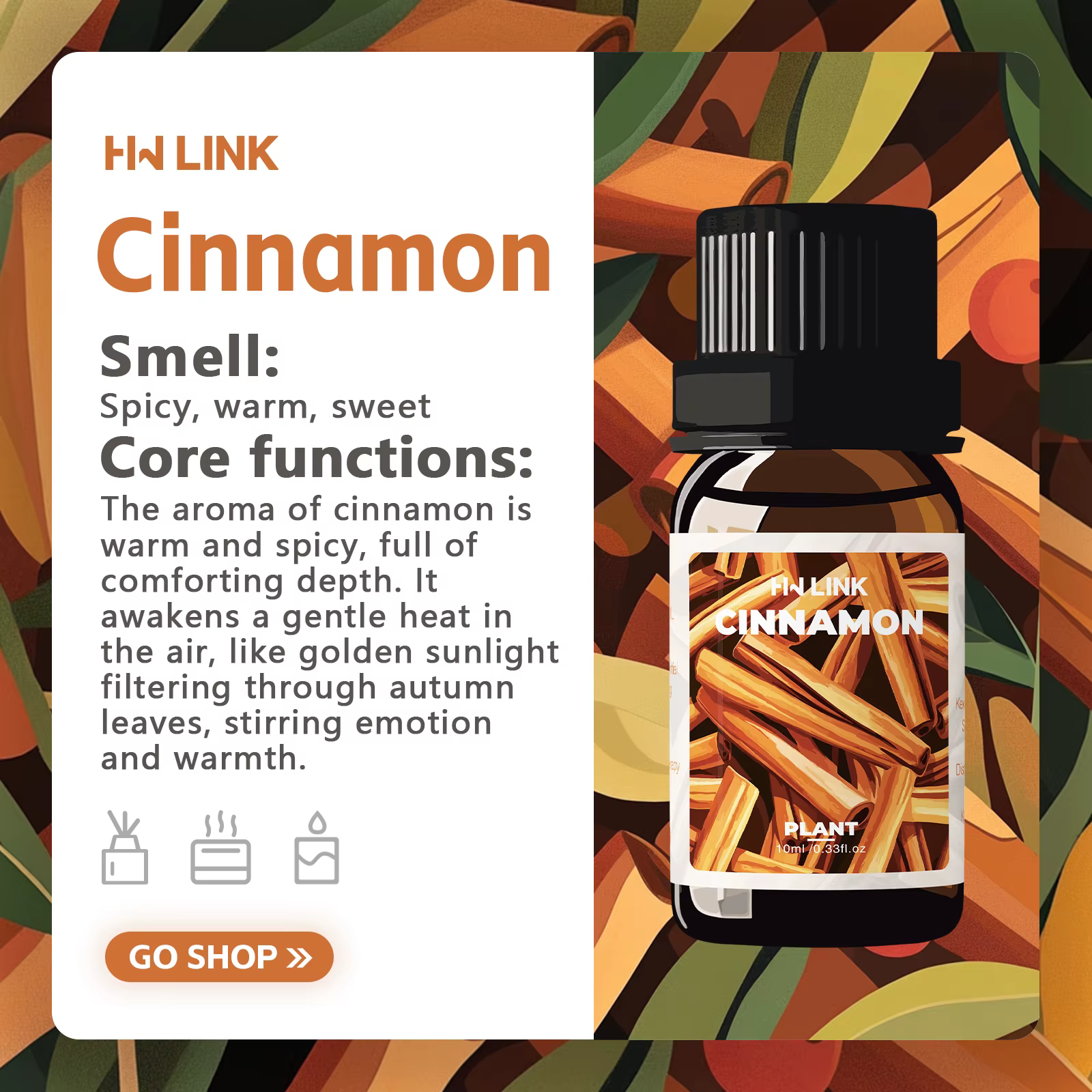 Huiles essentielles de cannelle 10ml 100% huile