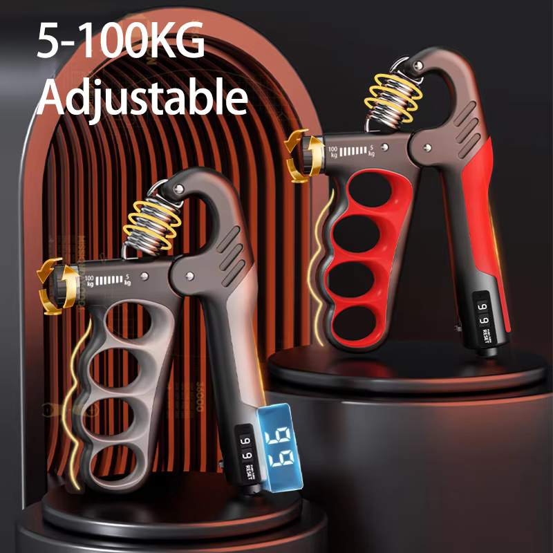 Entraînement de force des mains 5-60/100 kg, poignée réglable pour la force du poignet, récupération musculaire, exercice de fitness pour la force des mains en salle de sport.